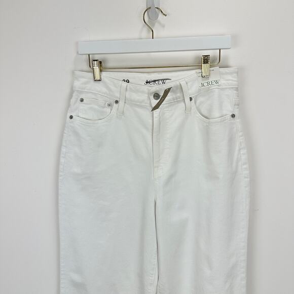 J.Crew Curvy Slim Wide Leg Jean White High Waisted Classic Denim US 29 NWT - Picture 7 of 14